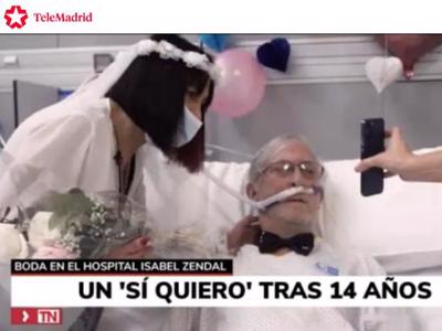 Couple marry in Madrid hospital and nurses organise ceremony