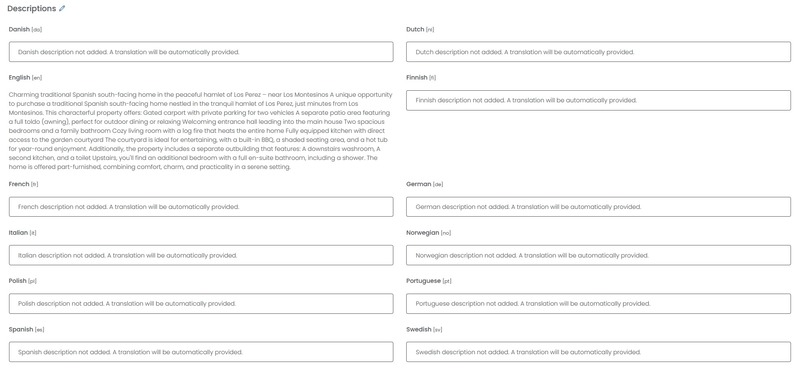 Overview of the property descriptions process