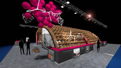 La Rioja's 'weaves' its FITUR stand from chestnut wood baskets