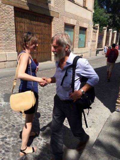 Harrison Ford and Calista Flockhart spotted sightseeing in Toledo
