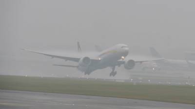 Flights from London and Manchester among planes diverted or cancelled as Bilbao airport shrouded in thick fog