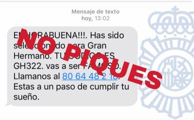 Fraudulent 'audition' adverts for 'Big Brother' and 'The Voice' sent by text message