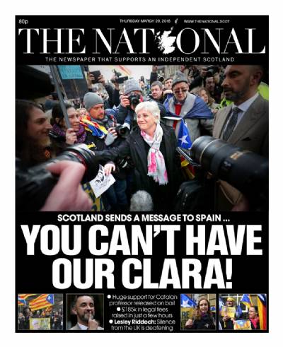 Scottish media backs Clara Ponsatí in fight against extradition