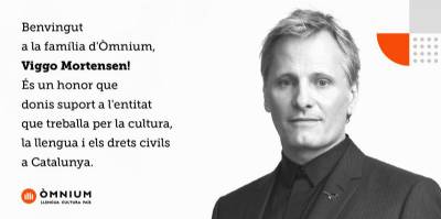 Viggo Mortensen joins Òmnium Cultural, Catalunya pro-vote organisation