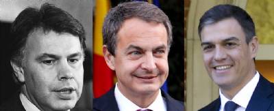 Seven presidents, three of them socialists: González, Zapatero, Sánchez
