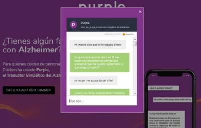 Turning purple: 'Alzheimer's translator' helps patients and carers communicate