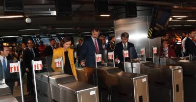 King Felipe travels by metro to mark 100th anniversary