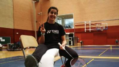 Carolina Marín back in training a week after surgery