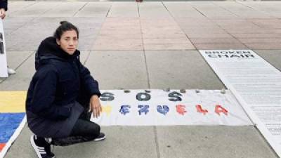 Garbiñe sends out SOS to Venezuela, her country of birth