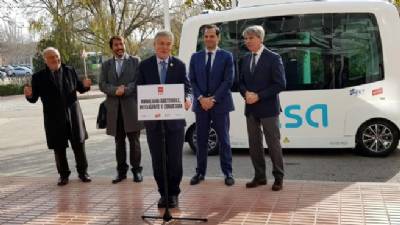 Driverless electric bus piloted in Madrid university campus