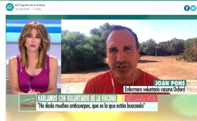 Spanish 'Oxford vaccine' volunteer: “It'll be ready by November”