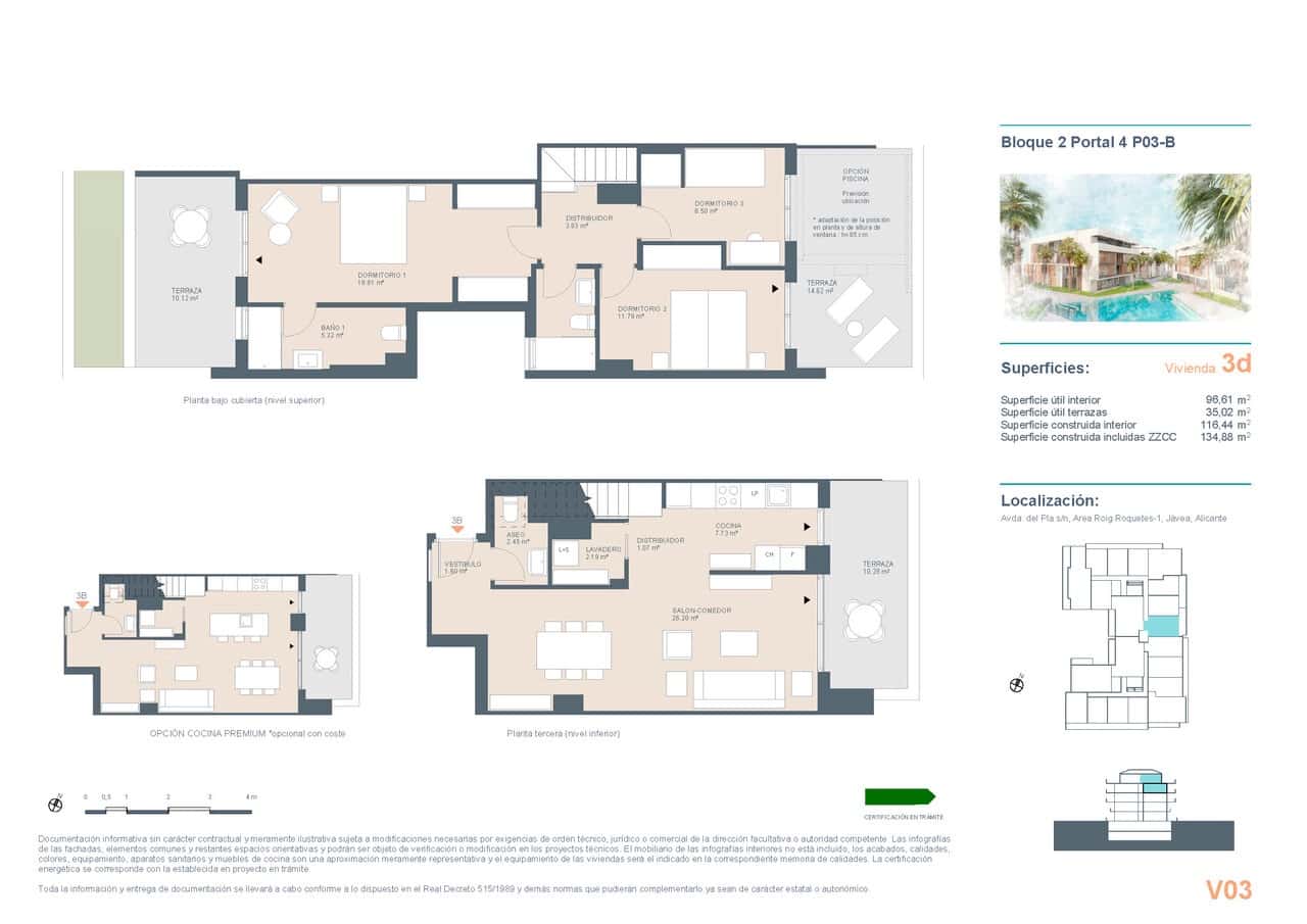 3 quarto Penthouse para venda em Javea / Xabia com piscina garagem - 737 650 € (Ref: 9187231)
