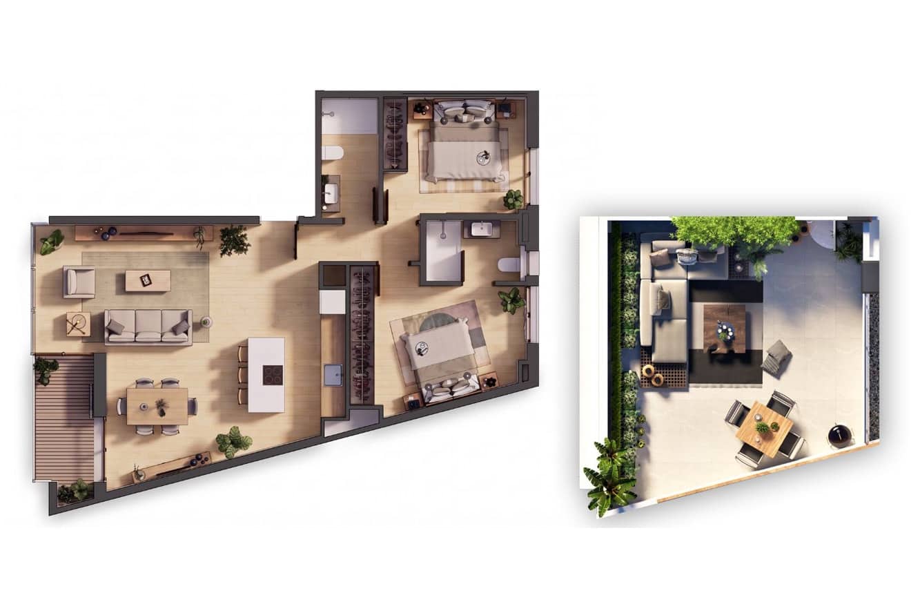 2 soverom Penthouse til salgs i Palma de Mallorca med garasje - € 1 190 000 (Ref: 10163624)