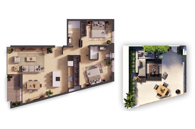2 soverom Penthouse til salgs i Palma de Mallorca med garasje - € 1 190 000 (Ref: 10163624)