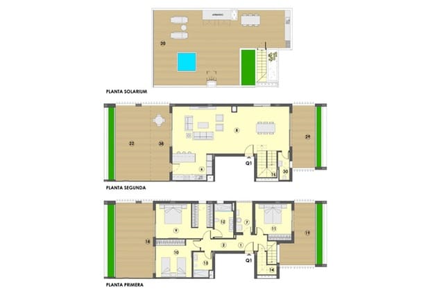 3 soveværelse Penthouse til salg i Colonia de Sant Jordi, Ses Salines med swimmingpool - € 1.270.000 (Ref: 8201901)