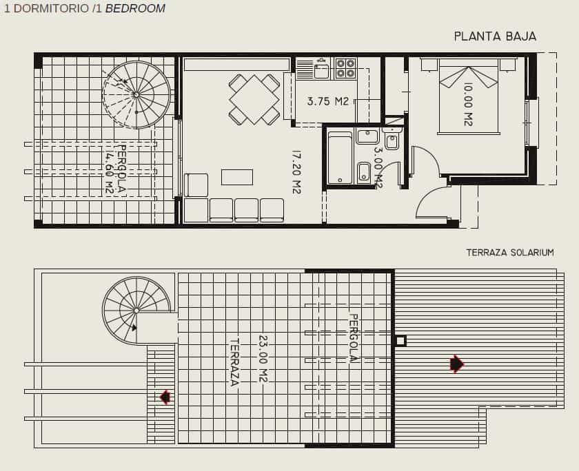 1 Zimmer Apartment zu verkaufen in Calpe / Calp mit Pool - 170.000 € (Ref: 8060857)