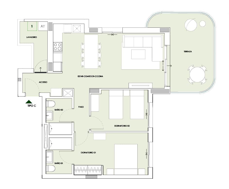 2 soverom Leilighet til salgs i Calpe / Calp med svømmebasseng garasje - € 375 000 (Ref: 9749380)