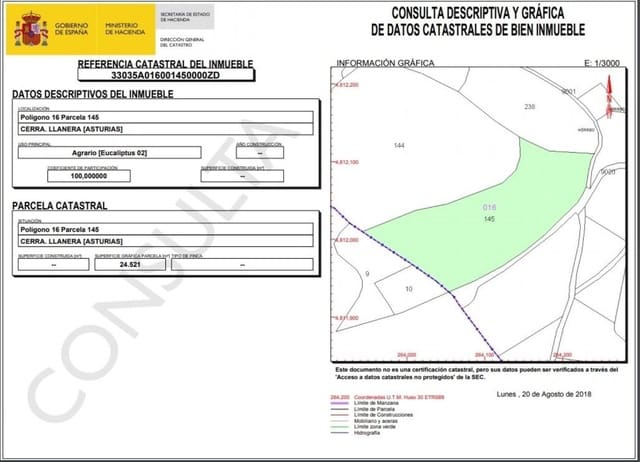 Rakentamaton maa myytävänä paikassa Llanera - 65 000 € (Ref: 4102914)