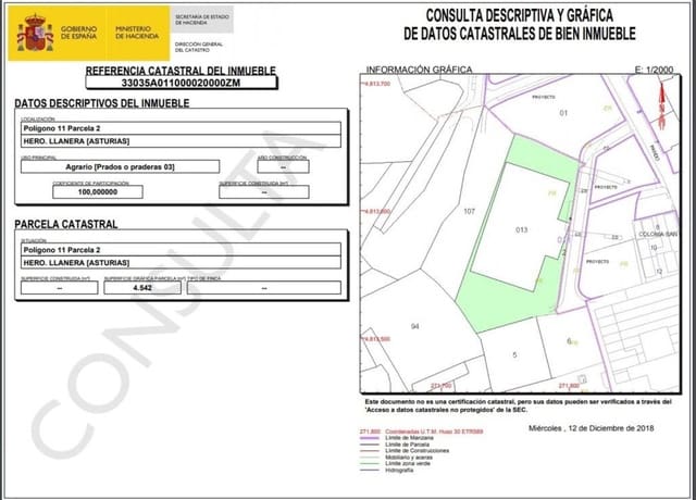 Rakentamaton maa myytävänä paikassa Llanera - 500 000 € (Ref: 4322361)