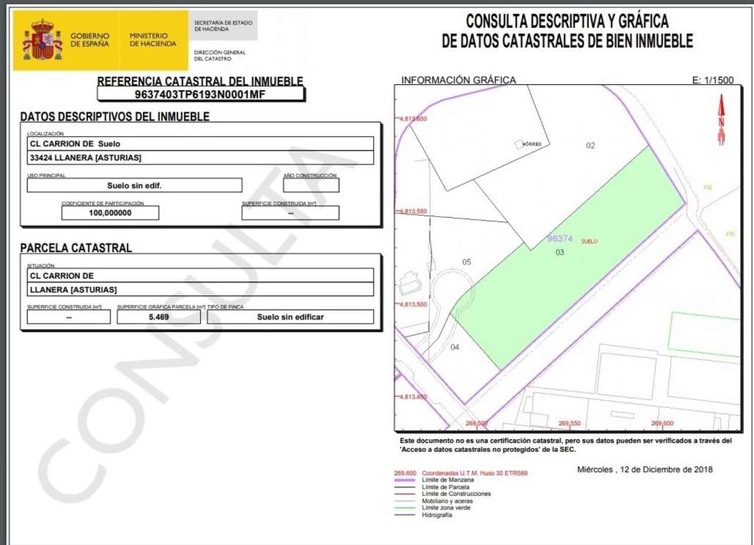 Grunde uden byggetilladelser til salg i Llanera - € 1.100.000 (Ref: 4322363)