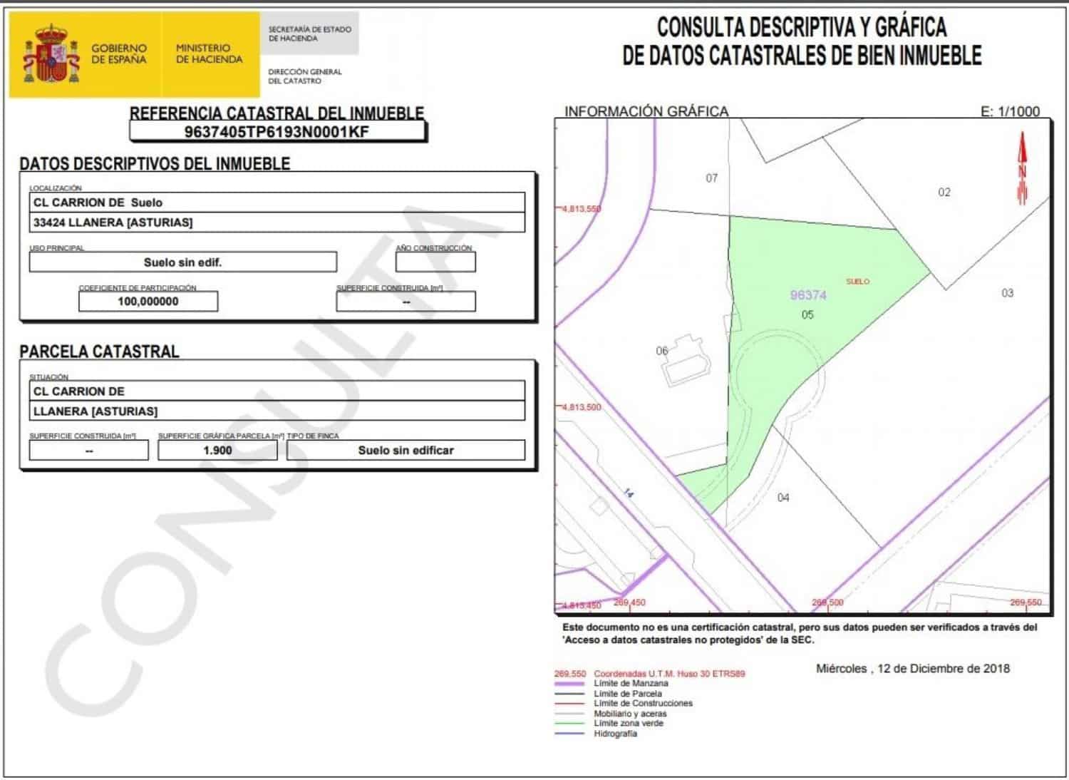 Grunde uden byggetilladelser til salg i Llanera - € 1.100.000 (Ref: 4322363)
