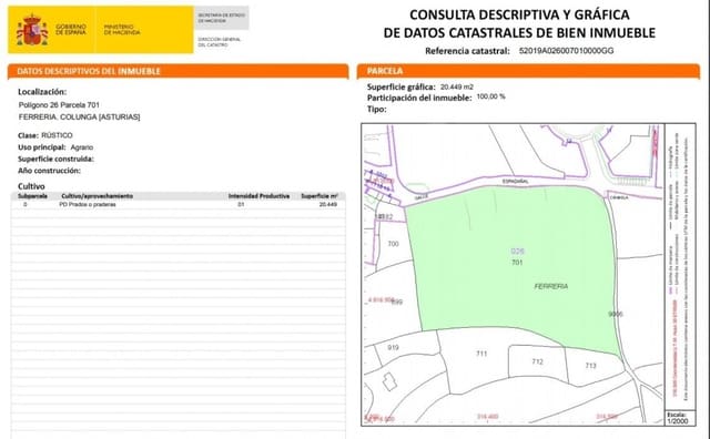 Undeveloped Land for sale in Colunga - € 650,000 (Ref: 5539596)