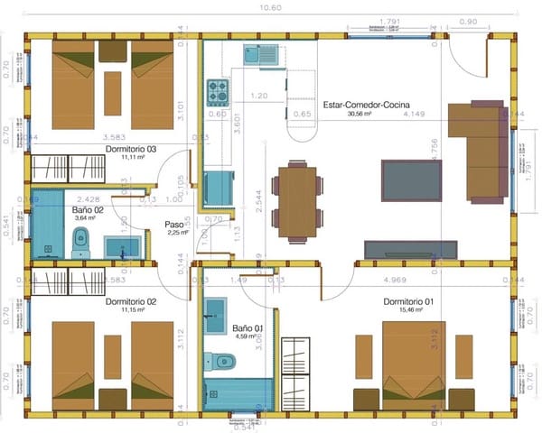 3 makuuhuone Huvila myytävänä paikassa Ciudad Quesada, Rojales mukana uima-altaan - 298 000 € (Ref: 10021211)