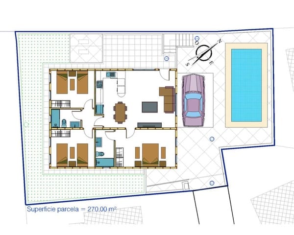 3 makuuhuone Huvila myytävänä paikassa Ciudad Quesada, Rojales mukana uima-altaan - 298 000 € (Ref: 10021211)