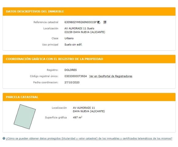 Tomt till salu i Daya Nueva - 135 000 € (Ref: 8456892)