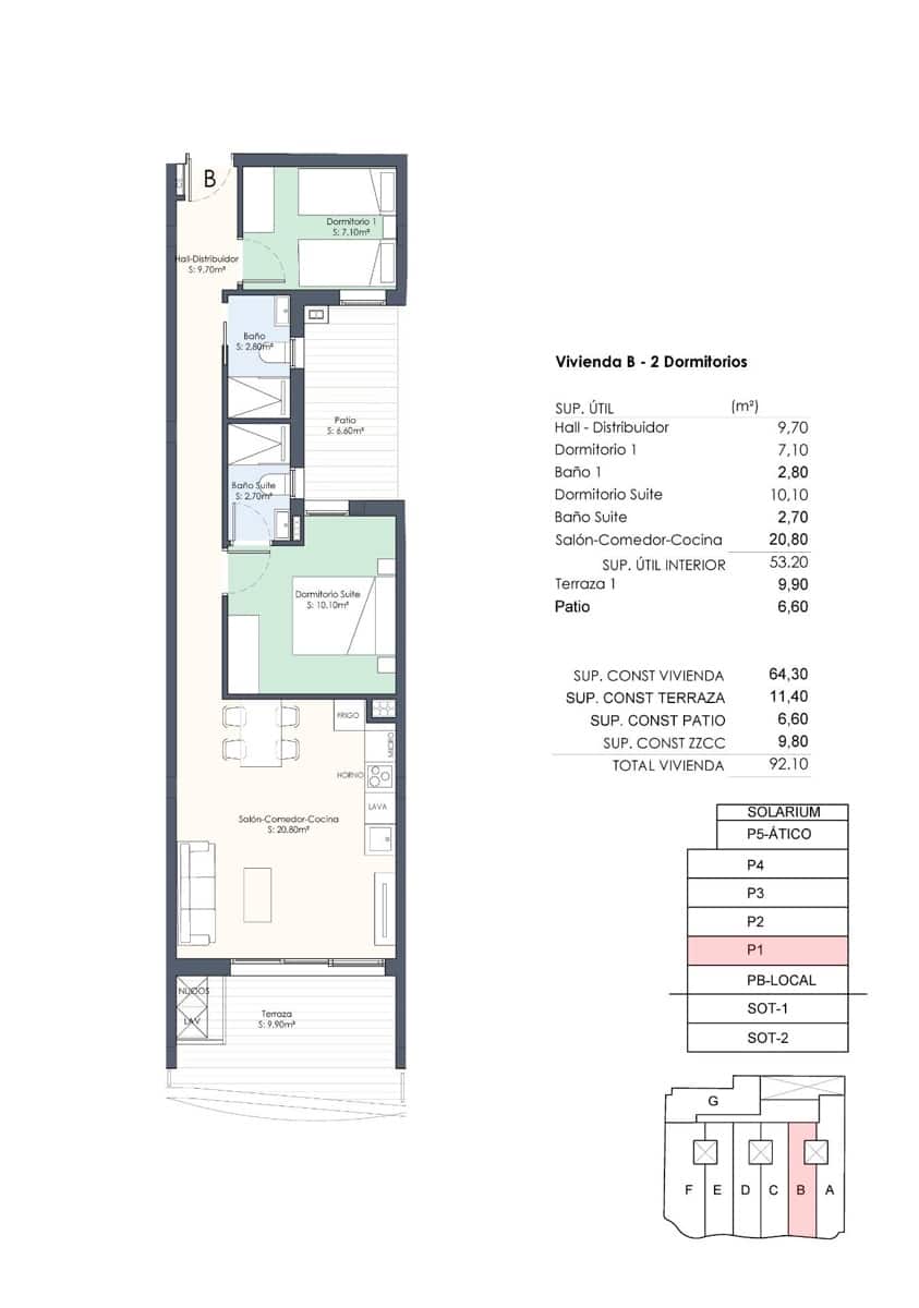 2 soverom Leilighet til salgs i Torrevieja med svømmebasseng - € 319 000 (Ref: 9265699)