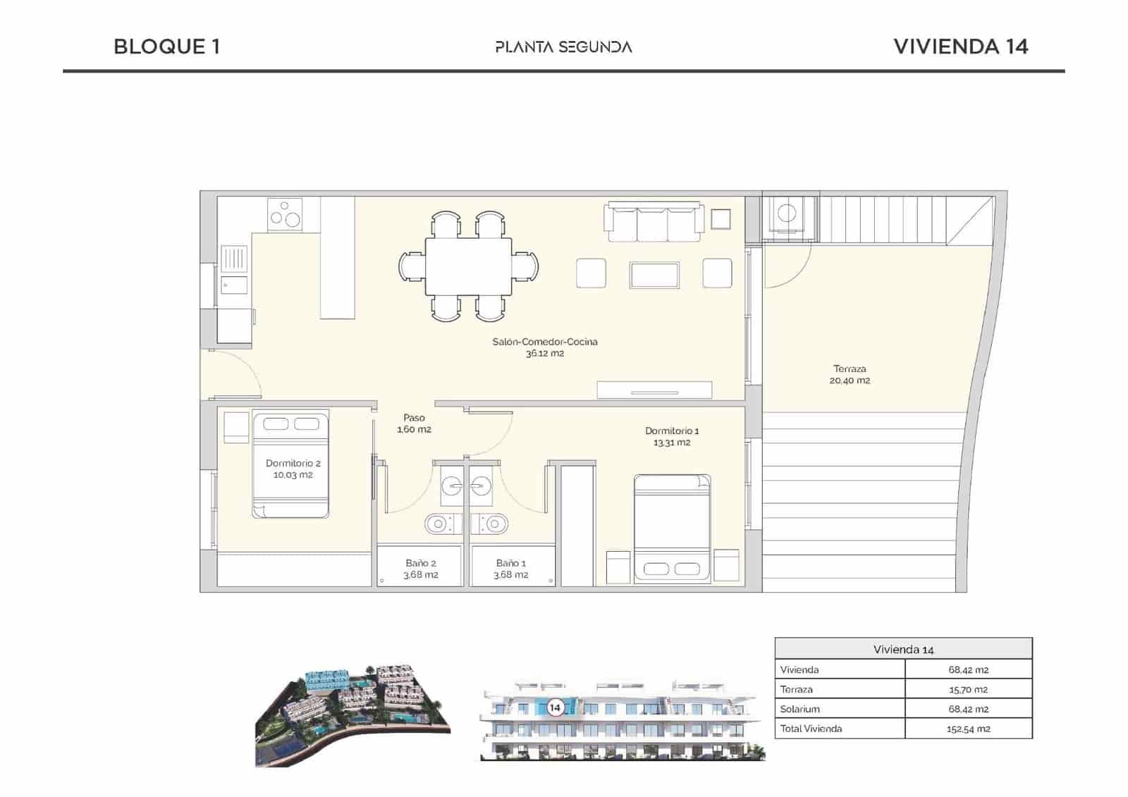 2 sypialnia Apartament na sprzedaż w Finestrat z basenem garażem - 402 900 € (Ref: 9346849)