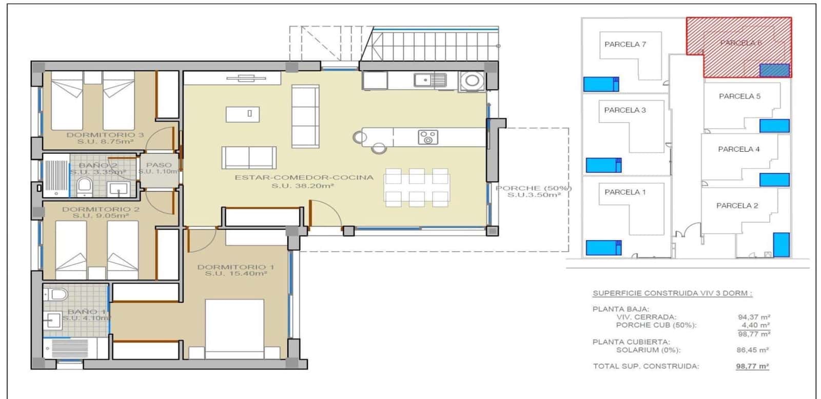 3 sovrum Villa till salu i Ciudad Quesada med pool garage - 529 000 € (Ref: 9570660)