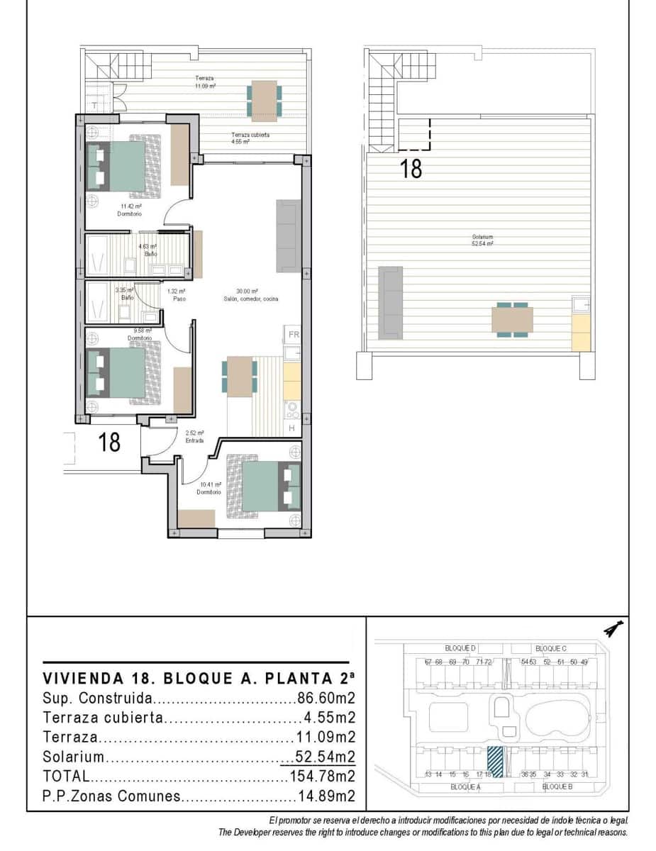 3 camera da letto Appartamento in vendita in San Cayetano con piscina garage - 296.900 € (Rif: 9640185)