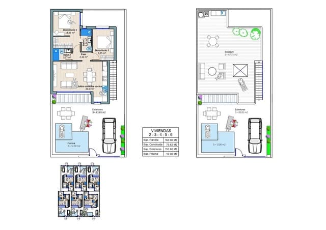 2 Zimmer Villa zu verkaufen in Torre-Pacheco mit Pool Garage - 264.900 € (Ref: 9640194)