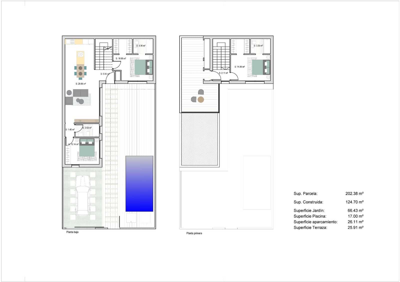 3 soveværelse Byhus til salg i San Javier med swimmingpool garage - € 465.000 (Ref: 9640208)