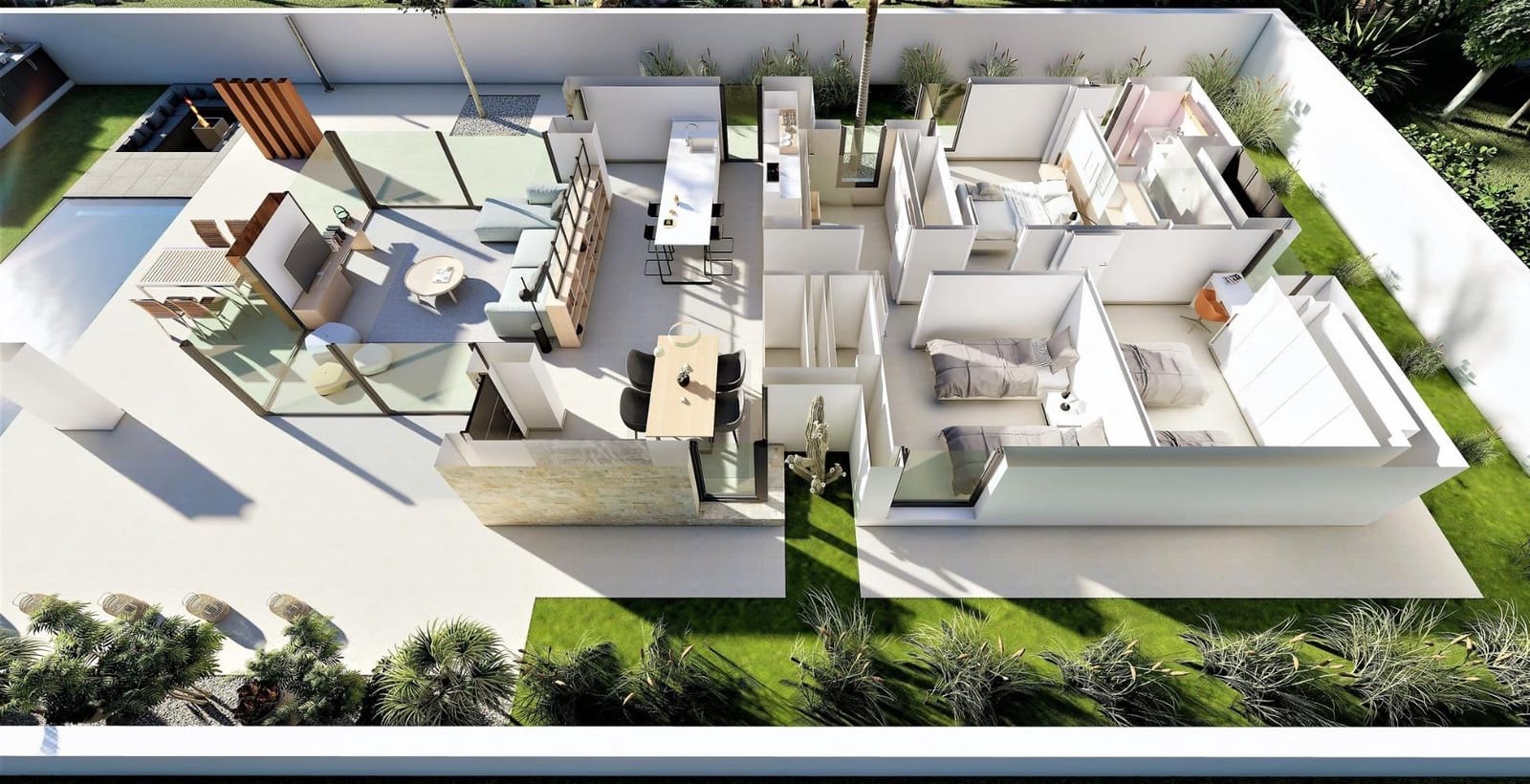 3 sypialnia Willa na sprzedaż w San Fulgencio z basenem garażem - 660 000 € (Ref: 9647763)