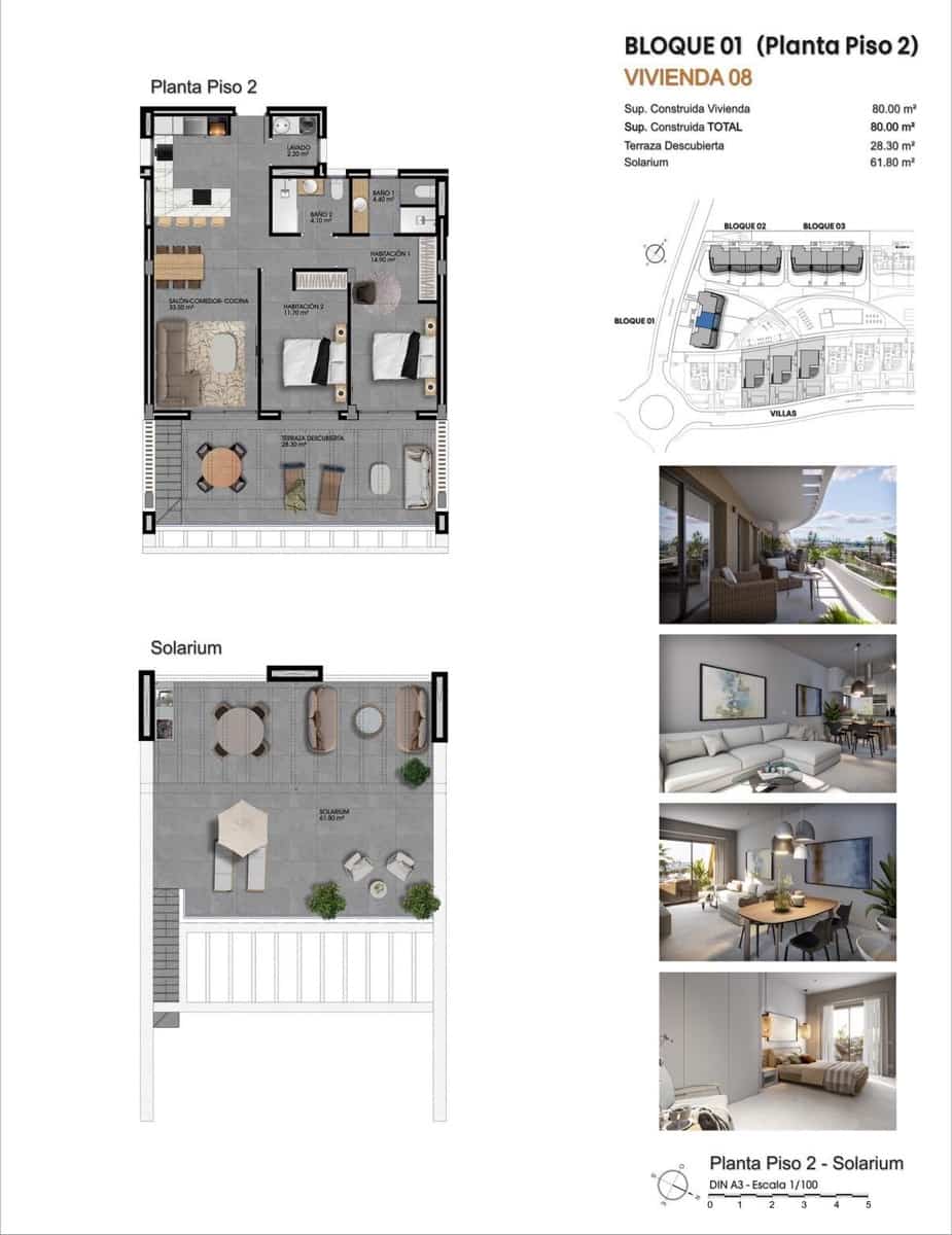 2 soverom Leilighet til salgs i Finestrat med svømmebasseng garasje - € 495 000 (Ref: 9686070)