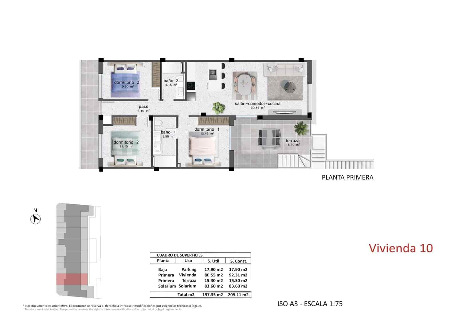 3 camera da letto Bungalow in vendita in Pilar de la Horadada con piscina garage - 395.900 € (Rif: 9747588)