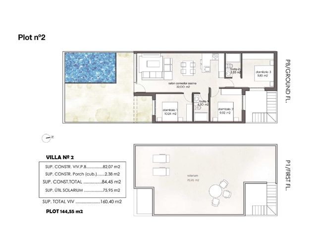 3 chambre Maison de Ville à vendre à Pilar de la Horadada ciudad, Pilar de la Horadada avec garage - 415 000 € (Ref: 9747684)
