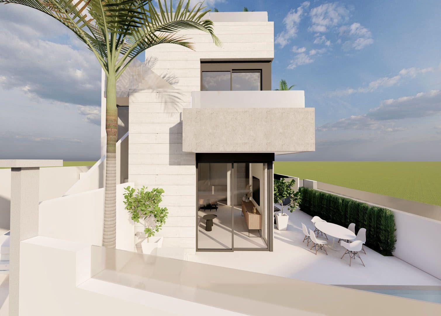 2 makuuhuone Bungalow myytävänä paikassa Pilar de la Horadada mukana uima-altaan 
autotalli - 359 000 € (Ref: 9811227)