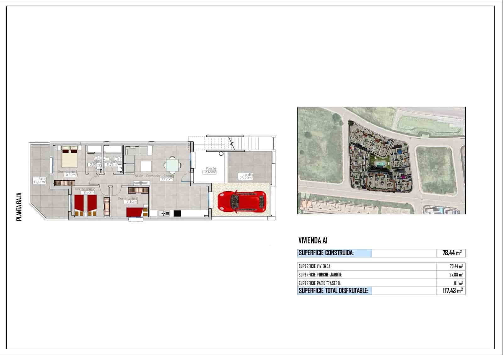 3 camera da letto Bungalow in vendita in Cox con piscina garage - 235.000 € (Rif: 9815516)