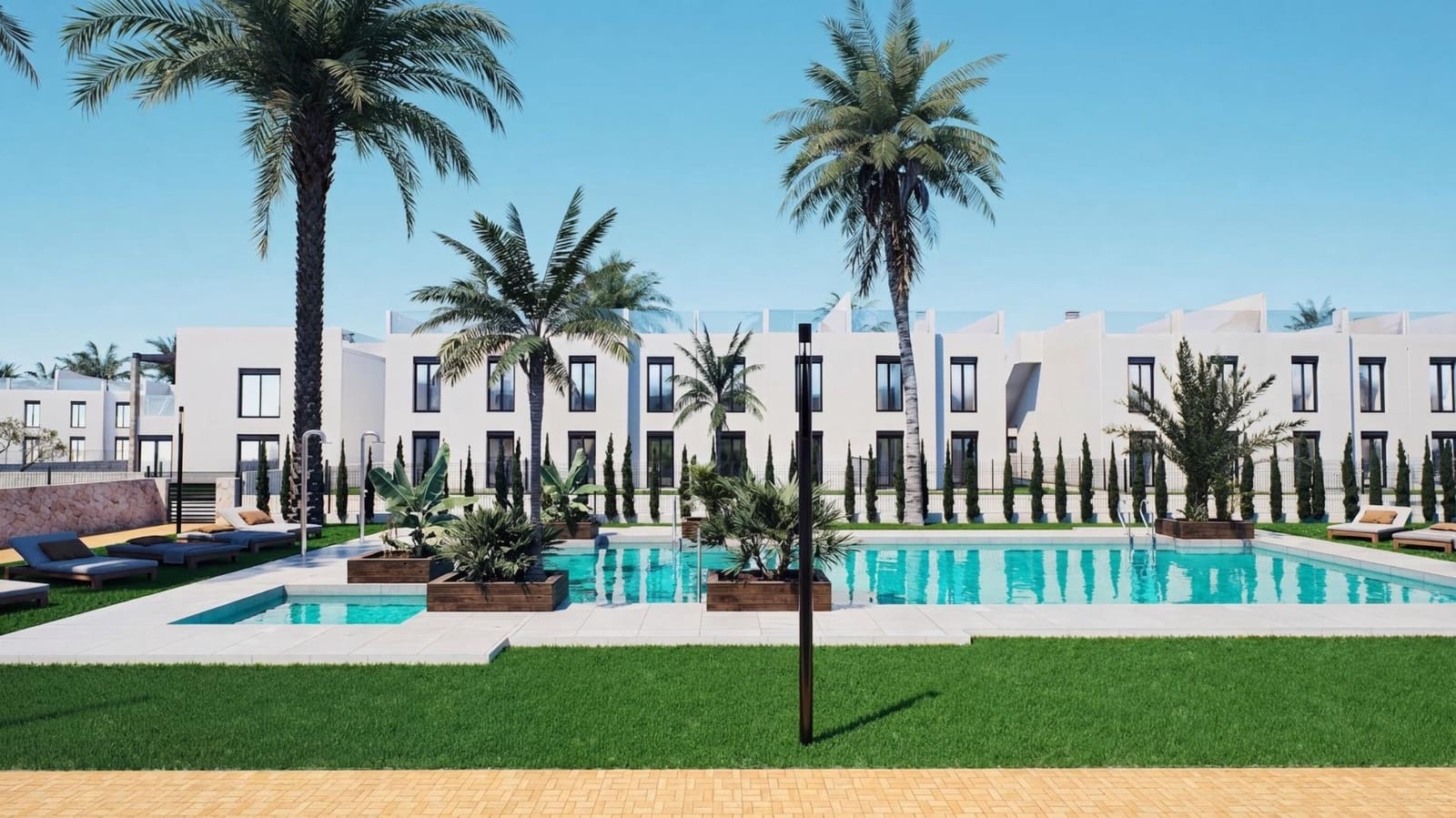 Bungalow de 2 habitaciones en Pilar de la Horadada en venta con piscina garaje - 299.900 € (Ref: 9838898)