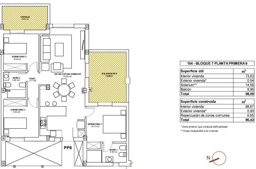 3 soverom Leilighet til salgs i Vera med svømmebasseng garasje - € 320 000 (Ref: 9943895)