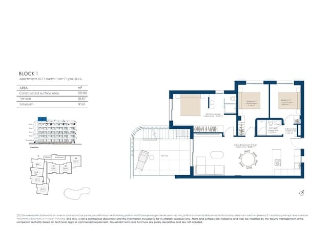 3 slaapkamer Appartement te koop in Baños y Mendigo, Murcia stad met zwembad garage - € 475.000 (Ref: 9951018)
