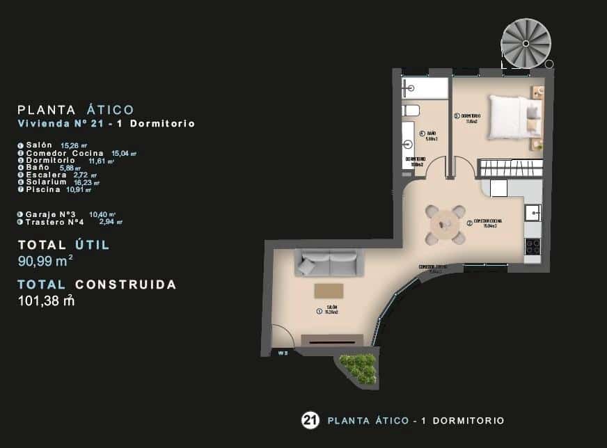 1 sovrum Lägenhet till salu i Torrevieja med pool garage - 320 000 € (Ref: 9964731)