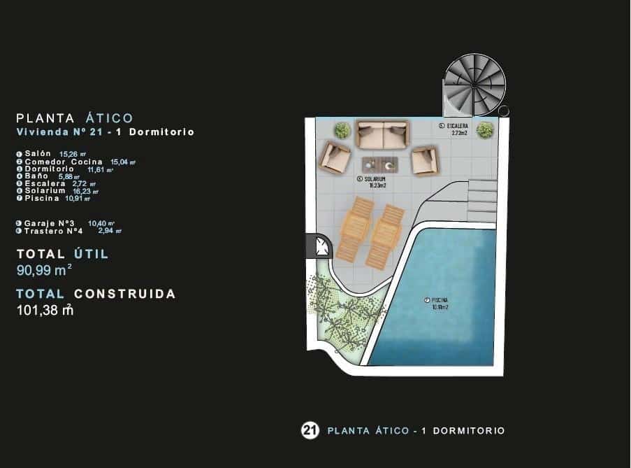1 sovrum Lägenhet till salu i Torrevieja med pool garage - 320 000 € (Ref: 9964731)
