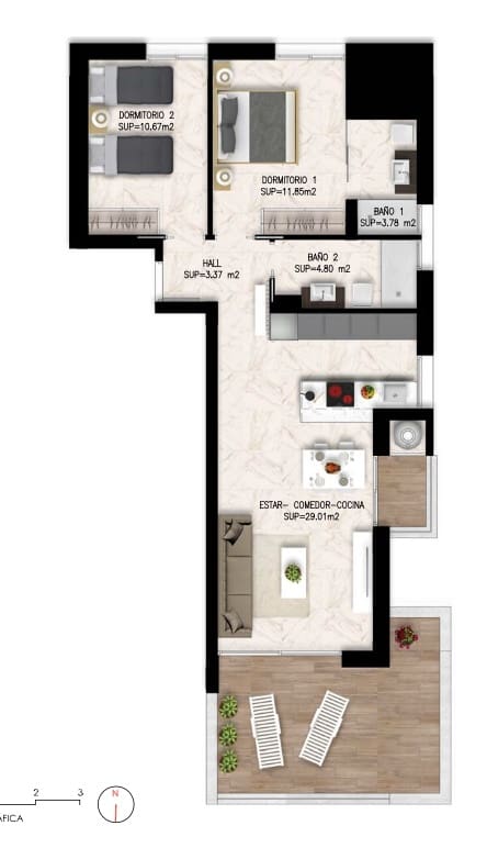Apartamento de 2 habitaciones en Orihuela Costa en venta - 295.000 € (Ref: 9968066)
