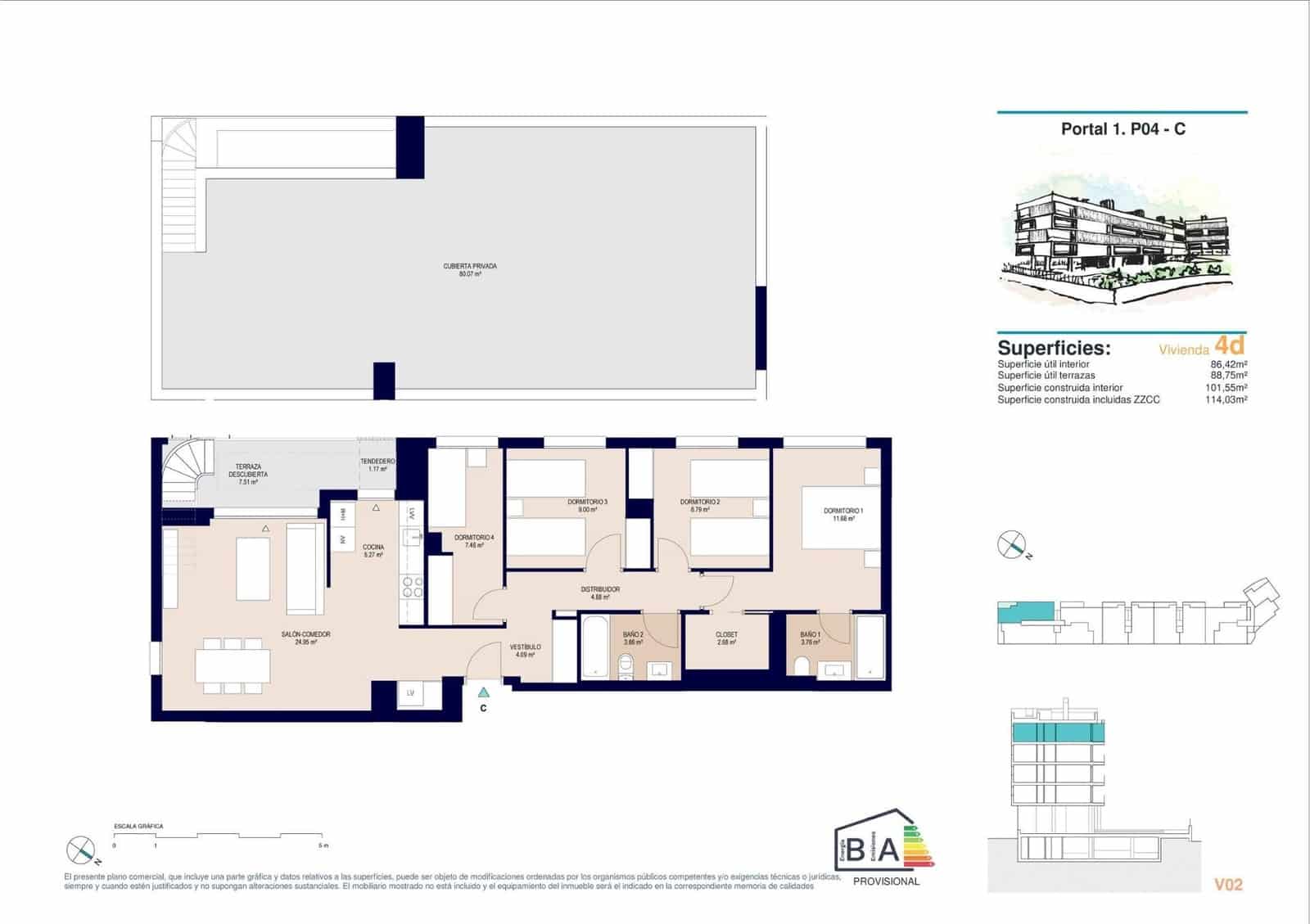 4 soverom Leilighet til salgs i Alicante by med svømmebasseng garasje - € 456 500 (Ref: 9995558)