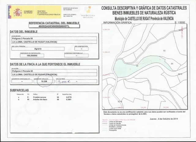 Byggegrund til salg i Castelló de Rugat - € 20.000 (Ref: 8211894)