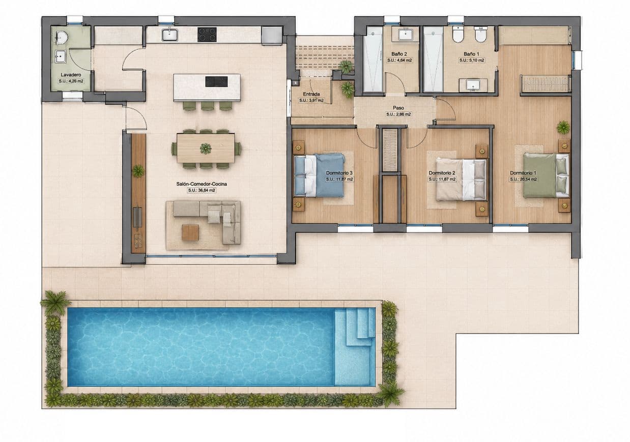 3 soverom Villa til salgs i Murla med svømmebasseng garasje - € 499 990 (Ref: 9882327)